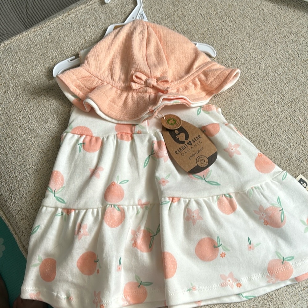 6/9 month baby girl peach dress NWT